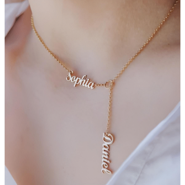 ✨ | قلادة لإسمين بتصميم مميز